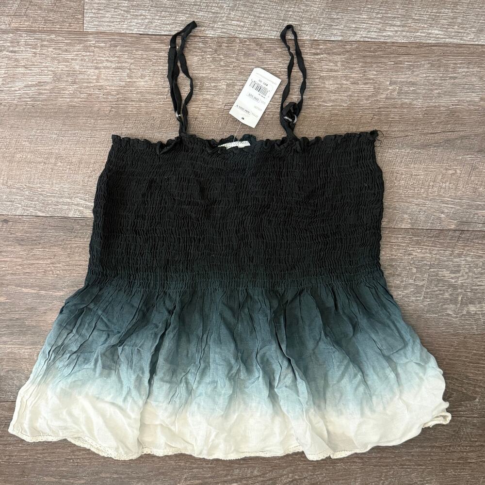 New Blue Tie Die Ombré Tank Top CYN by Cynthia Mehra